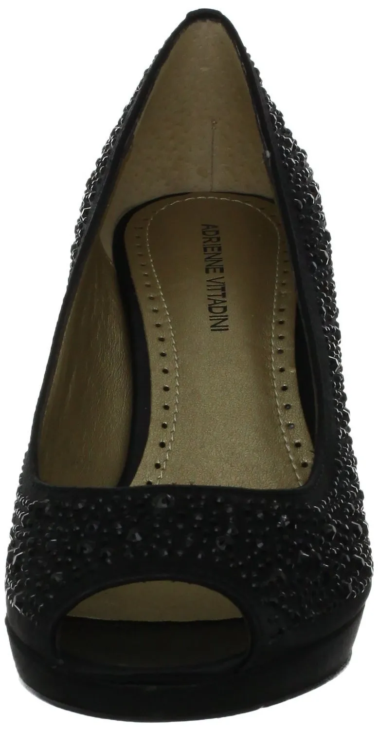 Adrienne Vittadini Pippi Platform Black Pump  (Women)