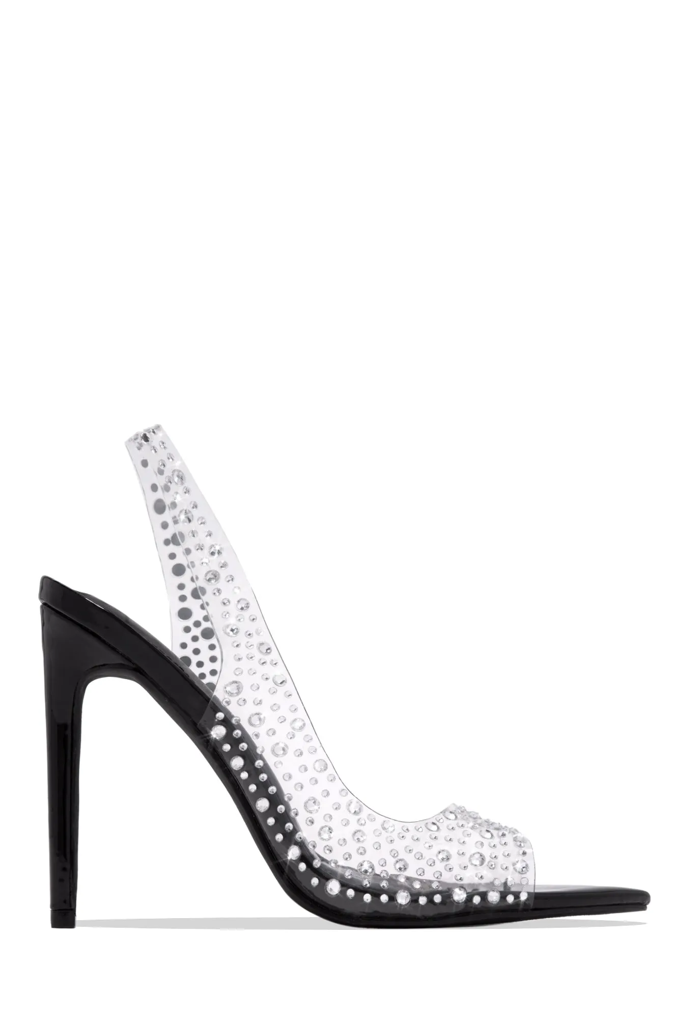 Analezi Embellished Peep Toe Heels - Pink