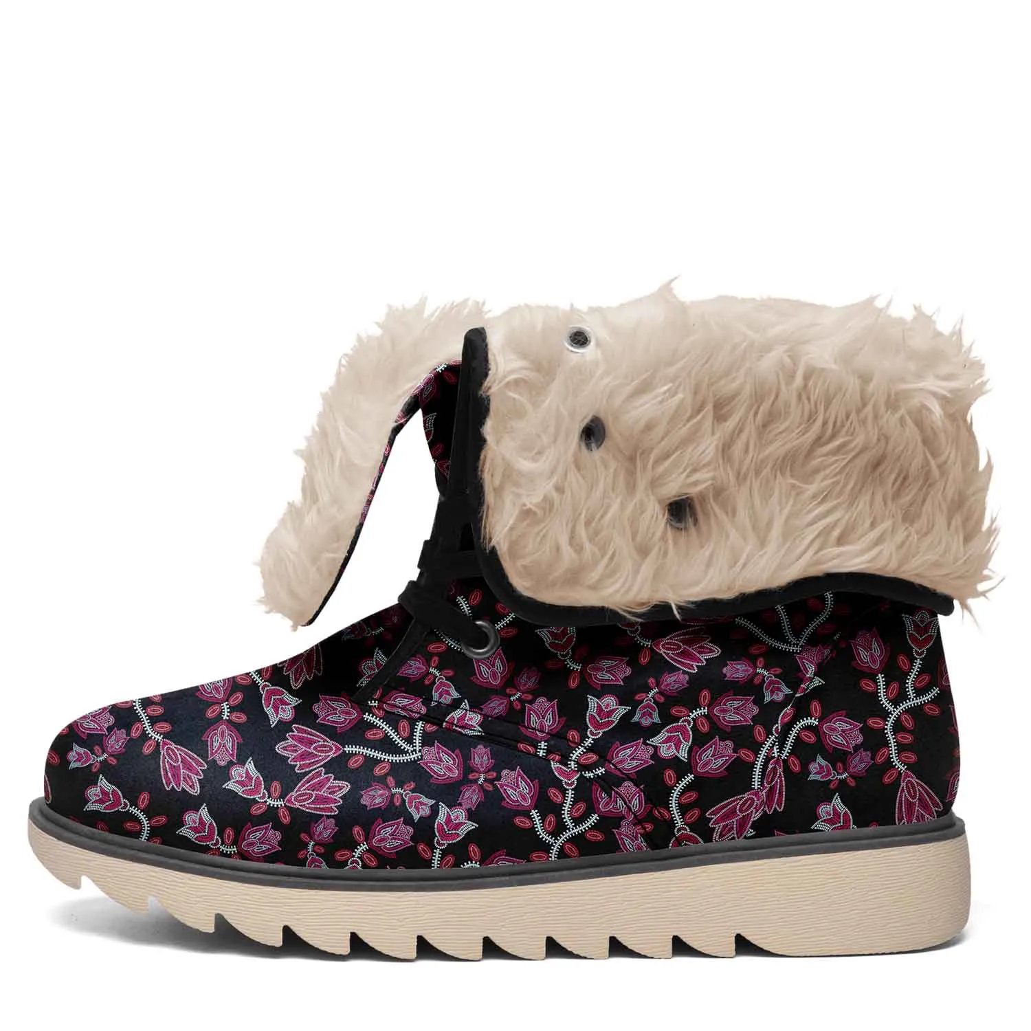 Beaded Pink Polar Winter Boots