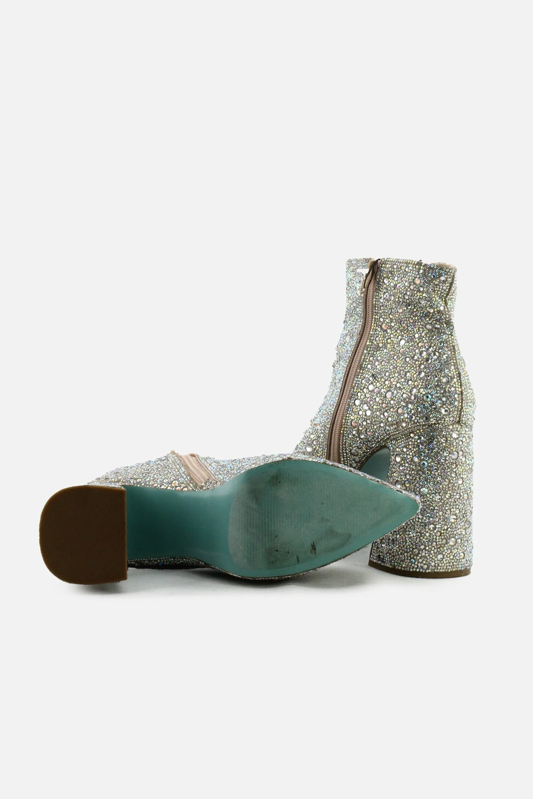 Betsey Johnson Zipper Platform Boots | Textile