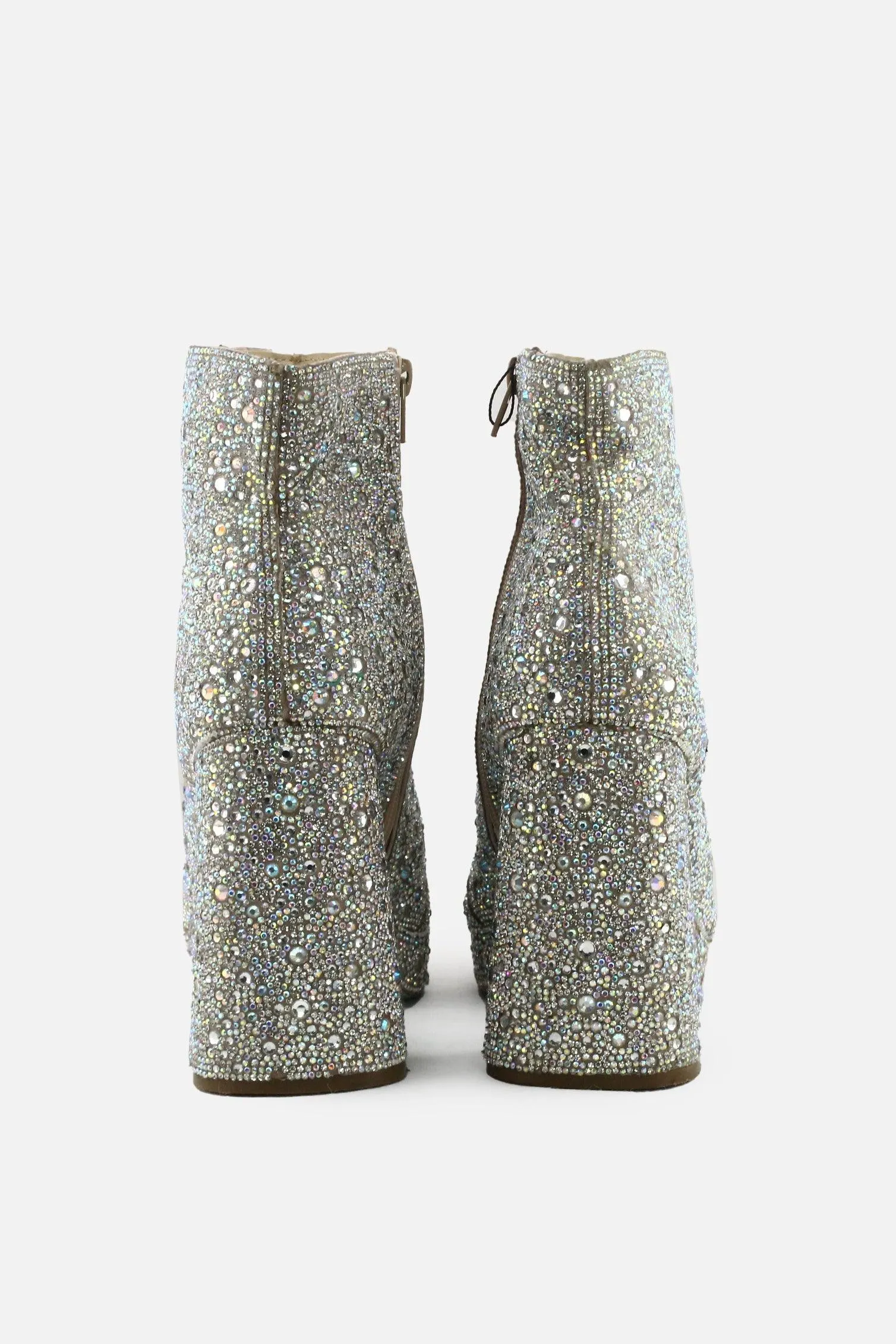 Betsey Johnson Zipper Platform Boots | Textile