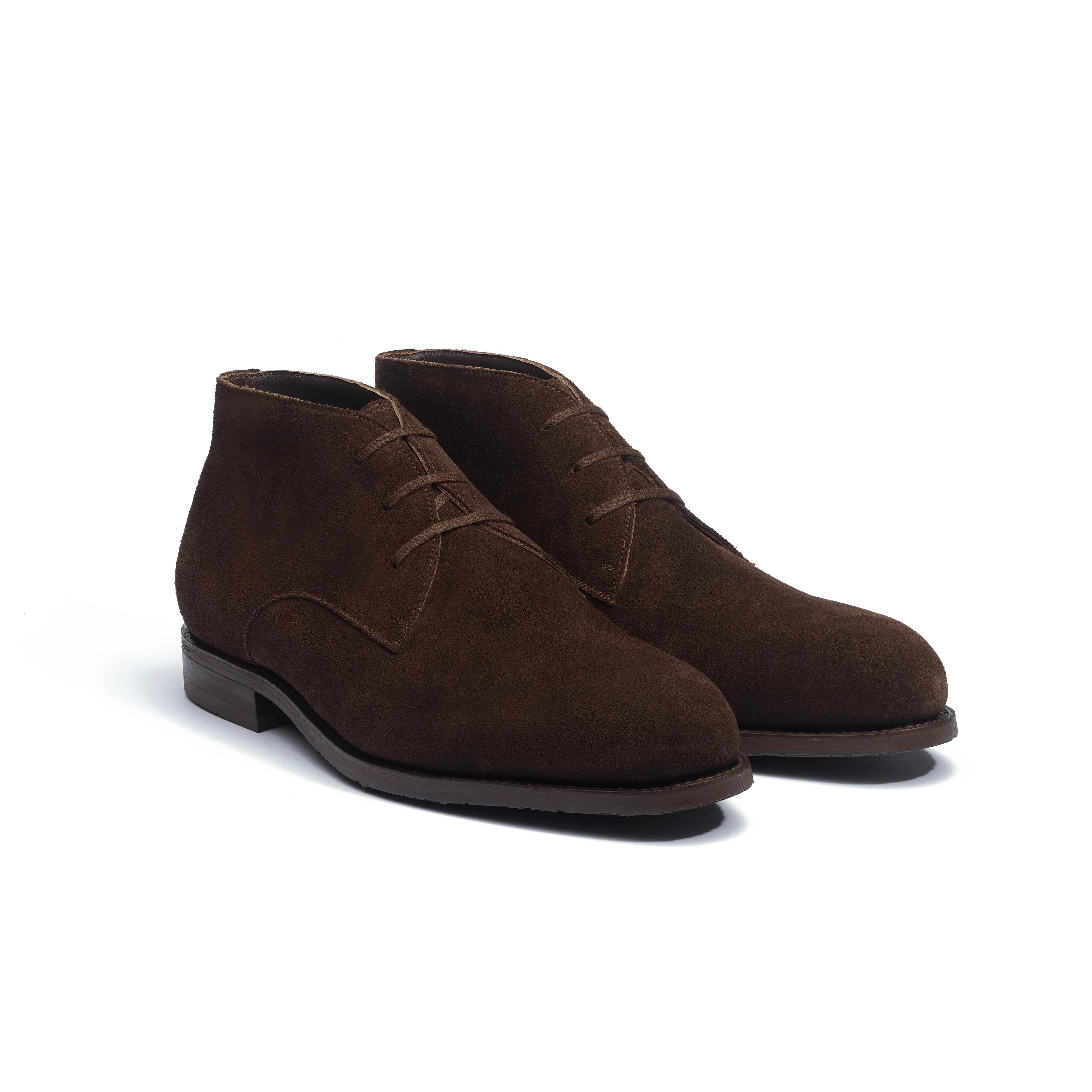 Bottine Chukka Edouard  [Homme cuir veau velours marron foncé]