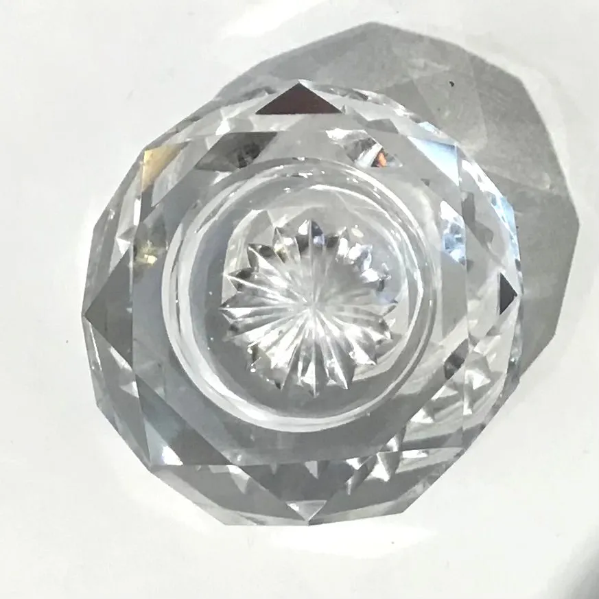 Cut Crystal Candlestick Pair