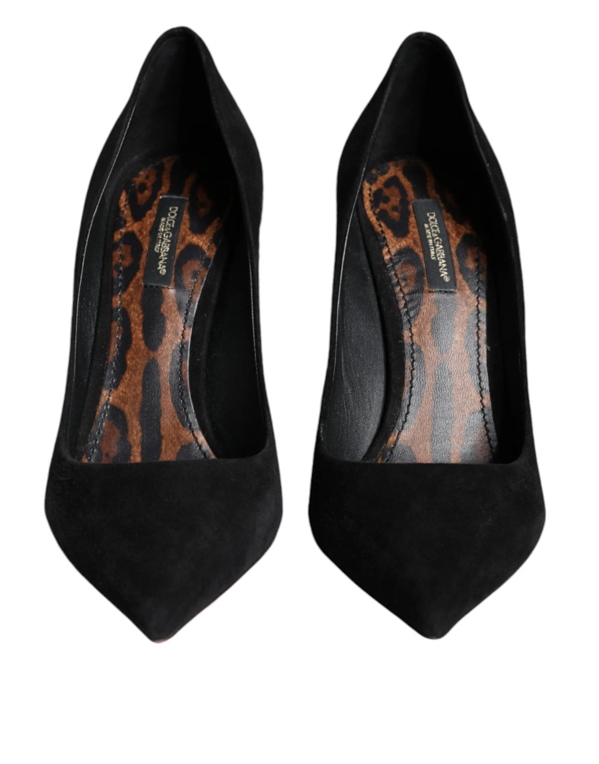 Dolce & Gabbana Black Stiletto Pumps In Suede Leather