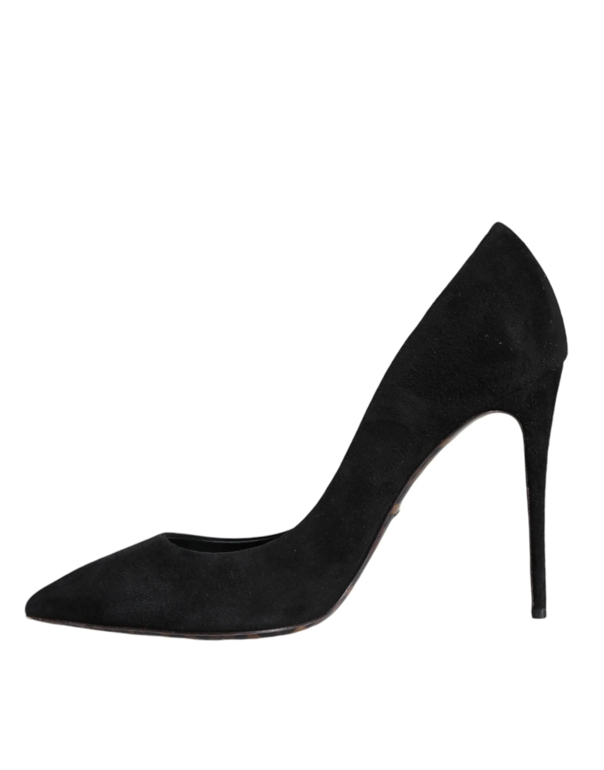 Dolce & Gabbana Black Stiletto Pumps In Suede Leather