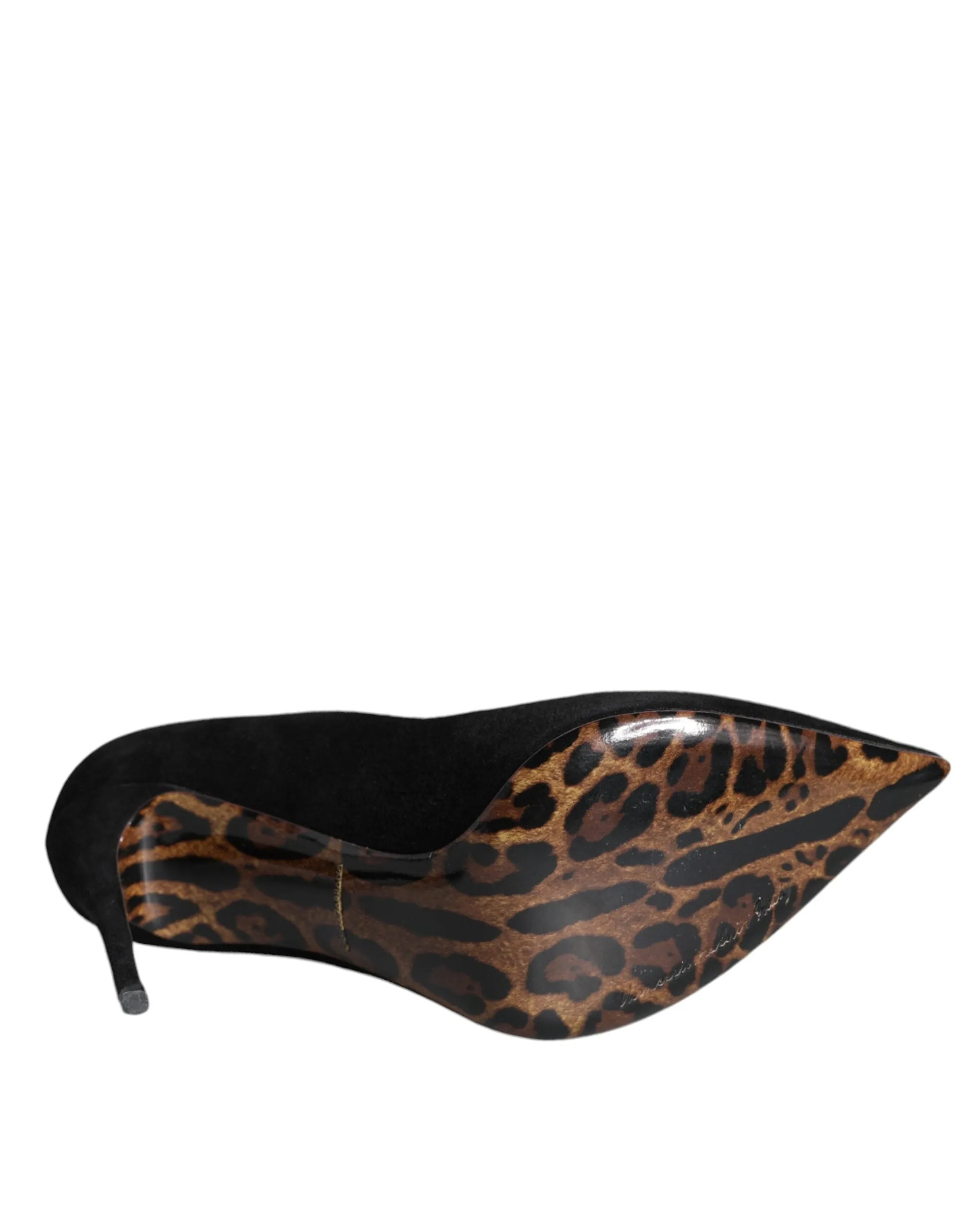 Dolce & Gabbana Black Stiletto Pumps In Suede Leather