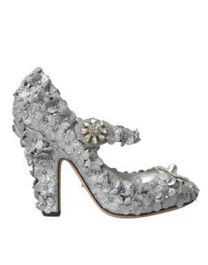 Dolce & Gabbana Floral Crystal Embellished Pumps