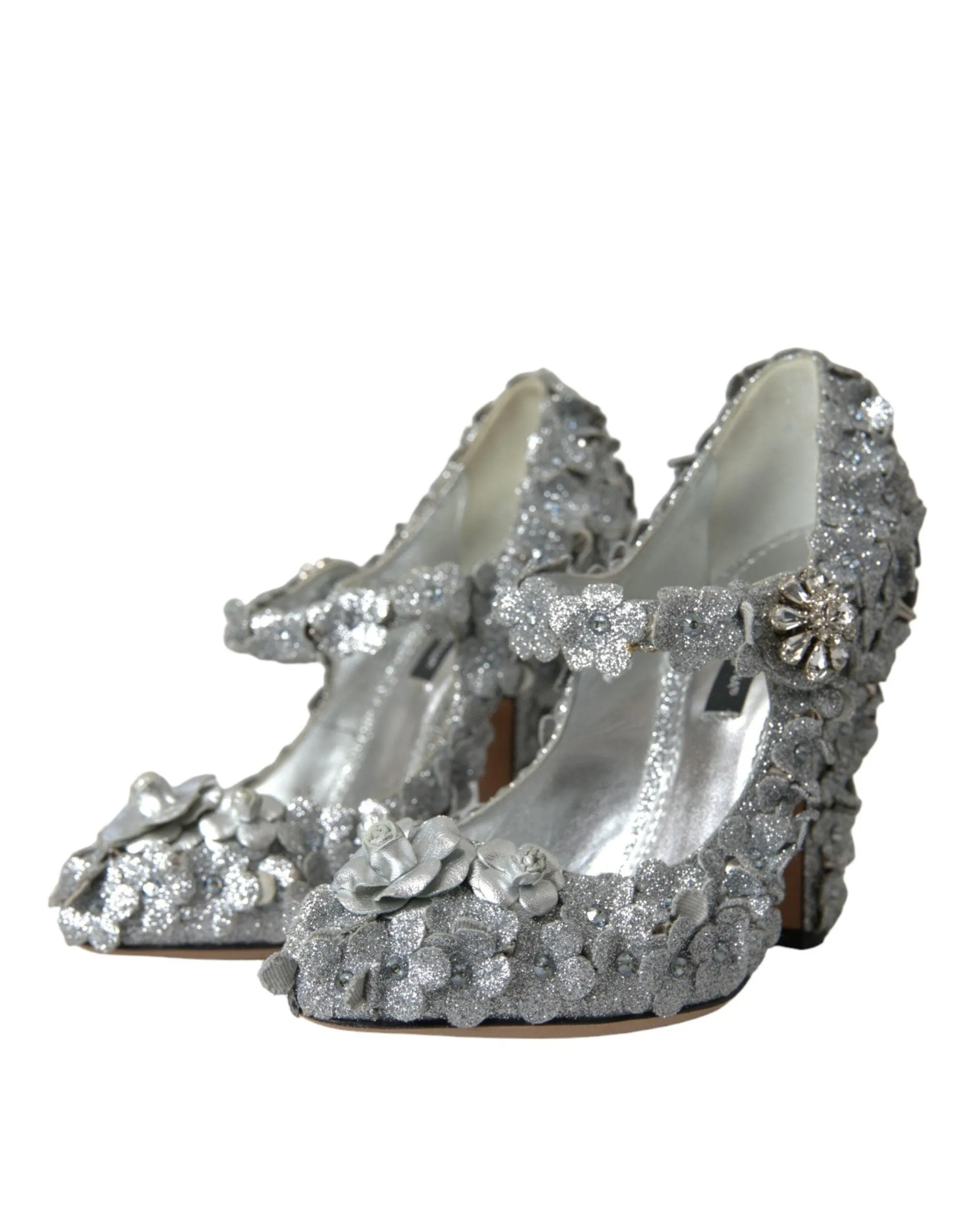 Dolce & Gabbana Floral Crystal Embellished Pumps