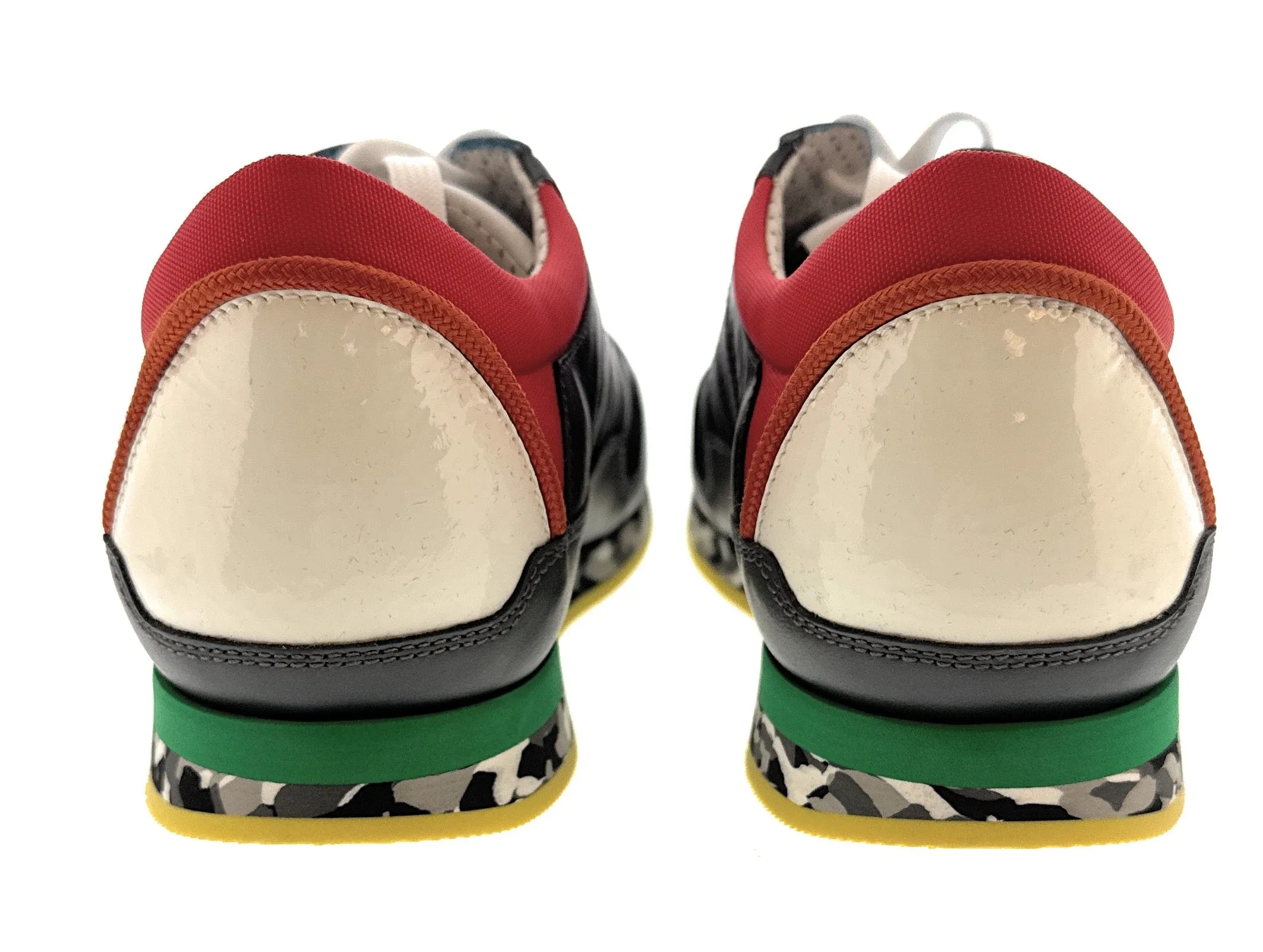Dolce & Gabbana Men's Multi-Color Lace-Up Sneakers Camouflage Sole -EU40