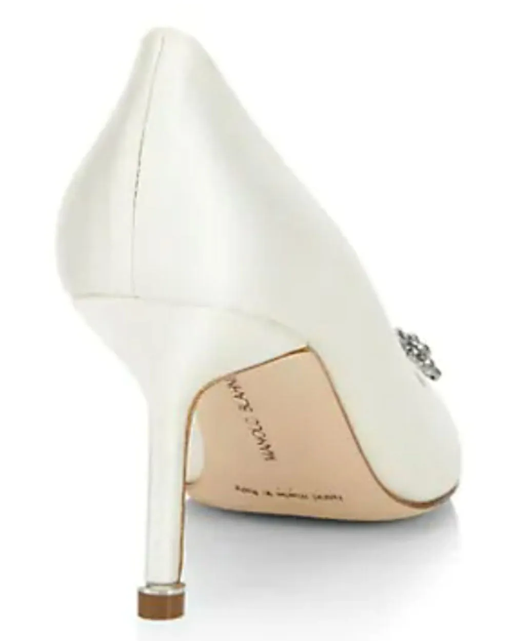 Hangisi 70 Satin Pump in Light Cream