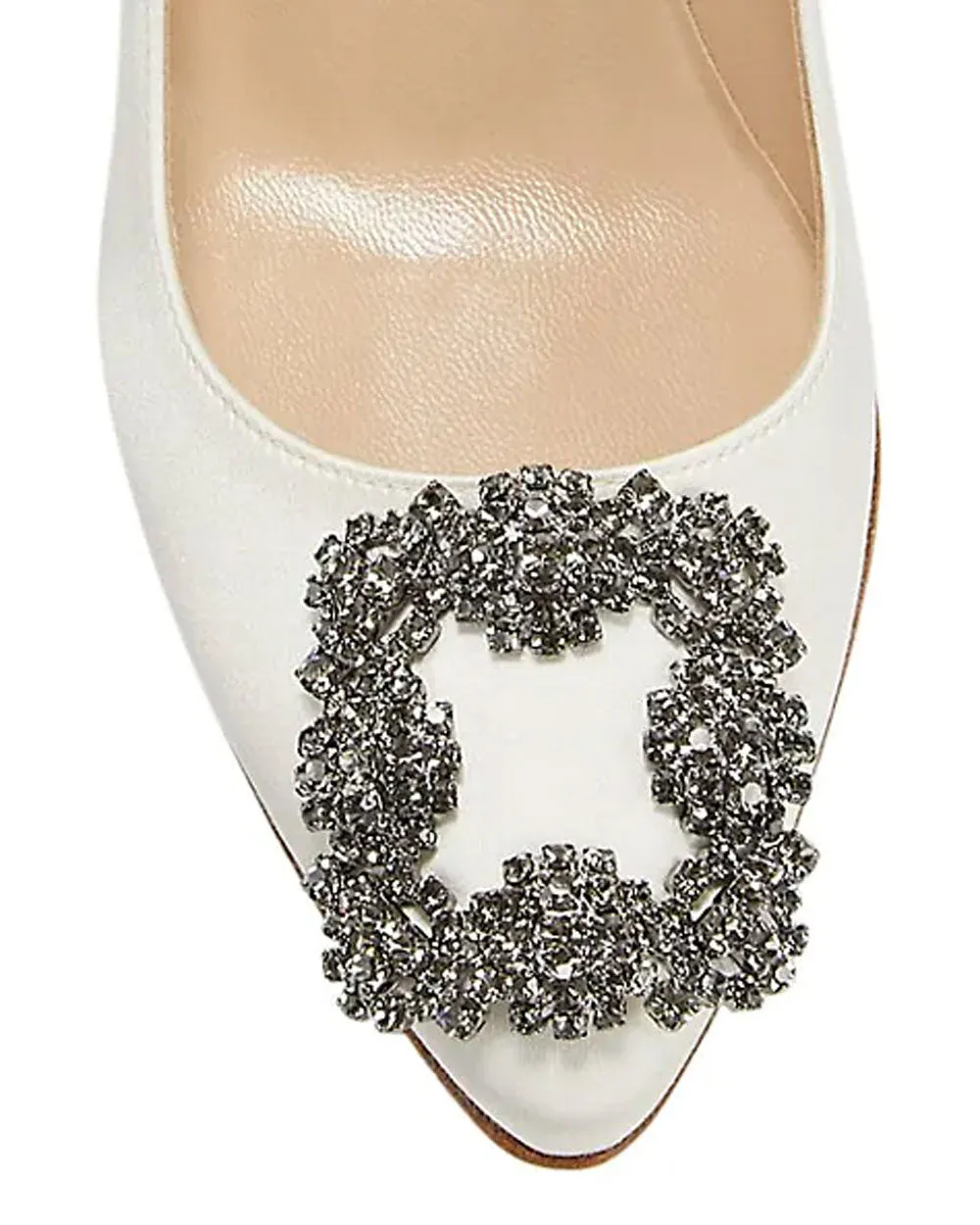 Hangisi 70 Satin Pump in Light Cream