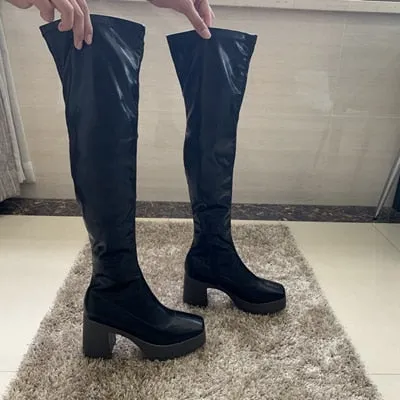 Heeled Platform Boots