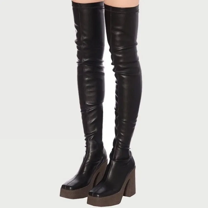 Heeled Platform Boots