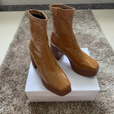 Heeled Platform Boots