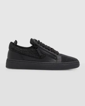 Men's Low Leather Sneakers GZ 94 Crystal Giuseppe Zanotti