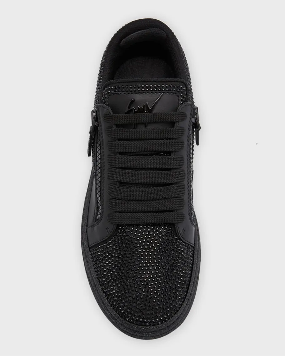 Men's Low Leather Sneakers GZ 94 Crystal Giuseppe Zanotti