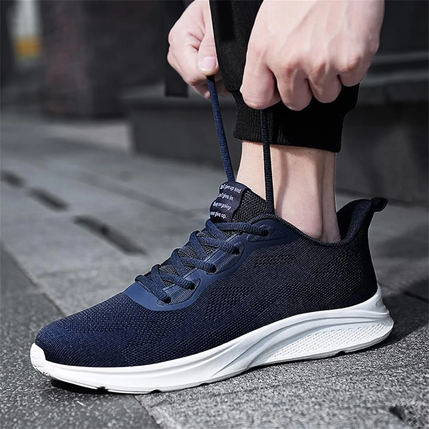 Mens Shoes Mesh Breathable Lace Up Solid Color Casual Fashion Simple Shoes Running Shoes Men's 515 V1 Sneaker, 9 XX-Narrow