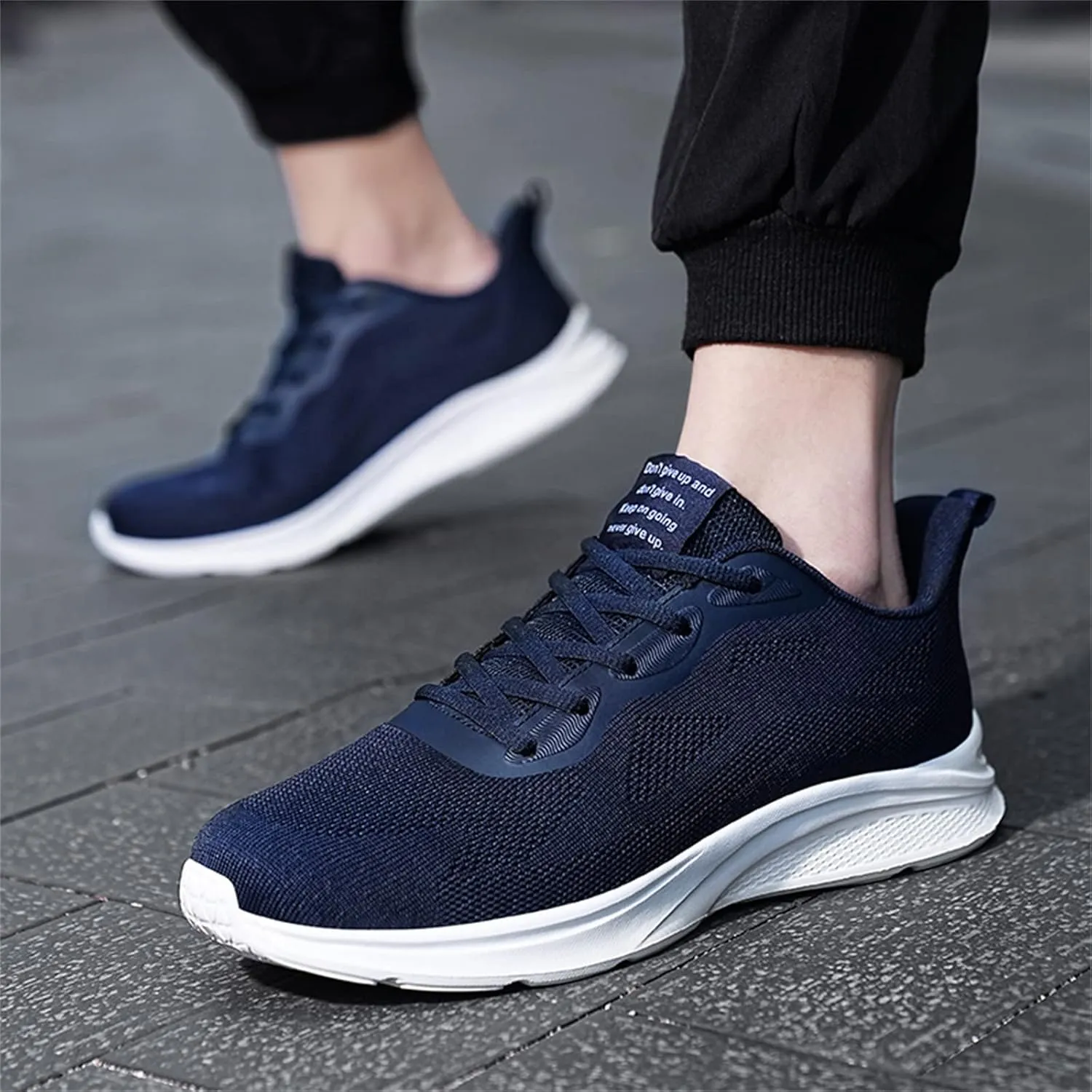 Mens Shoes Mesh Breathable Lace Up Solid Color Casual Fashion Simple Shoes Running Shoes Men's 515 V1 Sneaker, 9 XX-Narrow