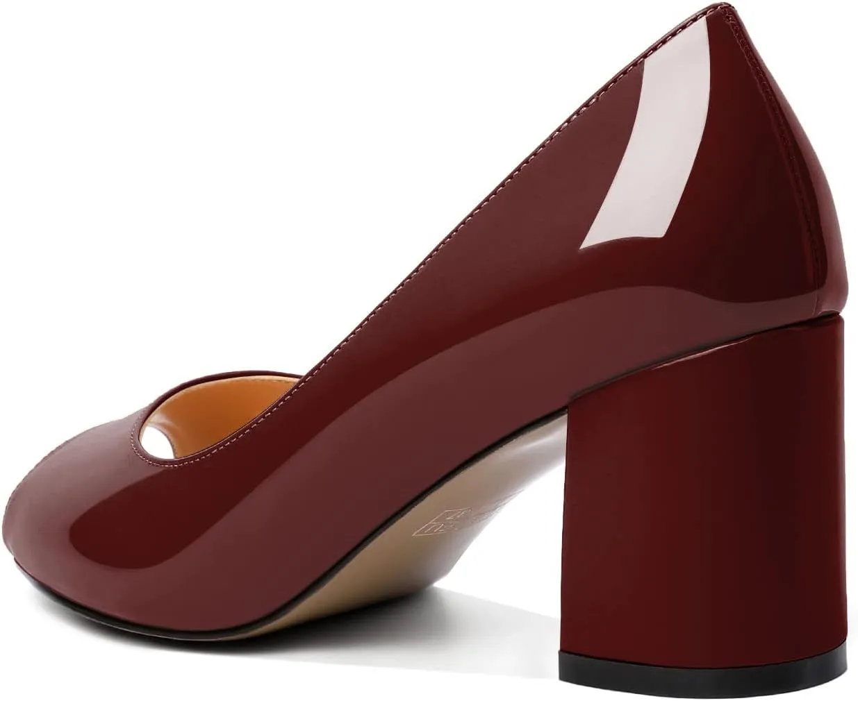 Mettesally Womens Peep Toe Pumps Low Chunky Heels Slip On Comfortable Open Toe Wedding Prom Dressy Shoes