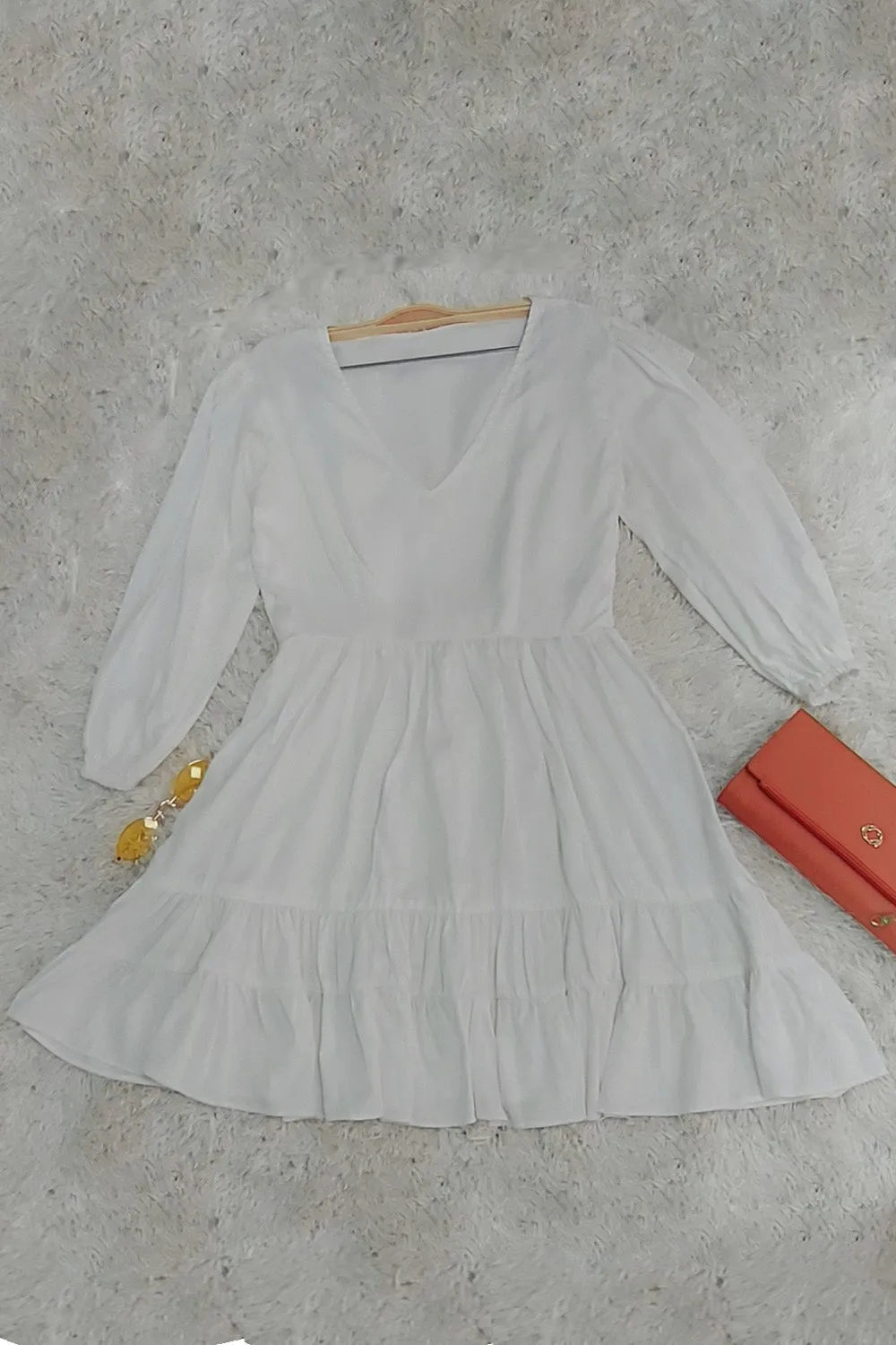 Plunge Neck Tiered Summer Dress