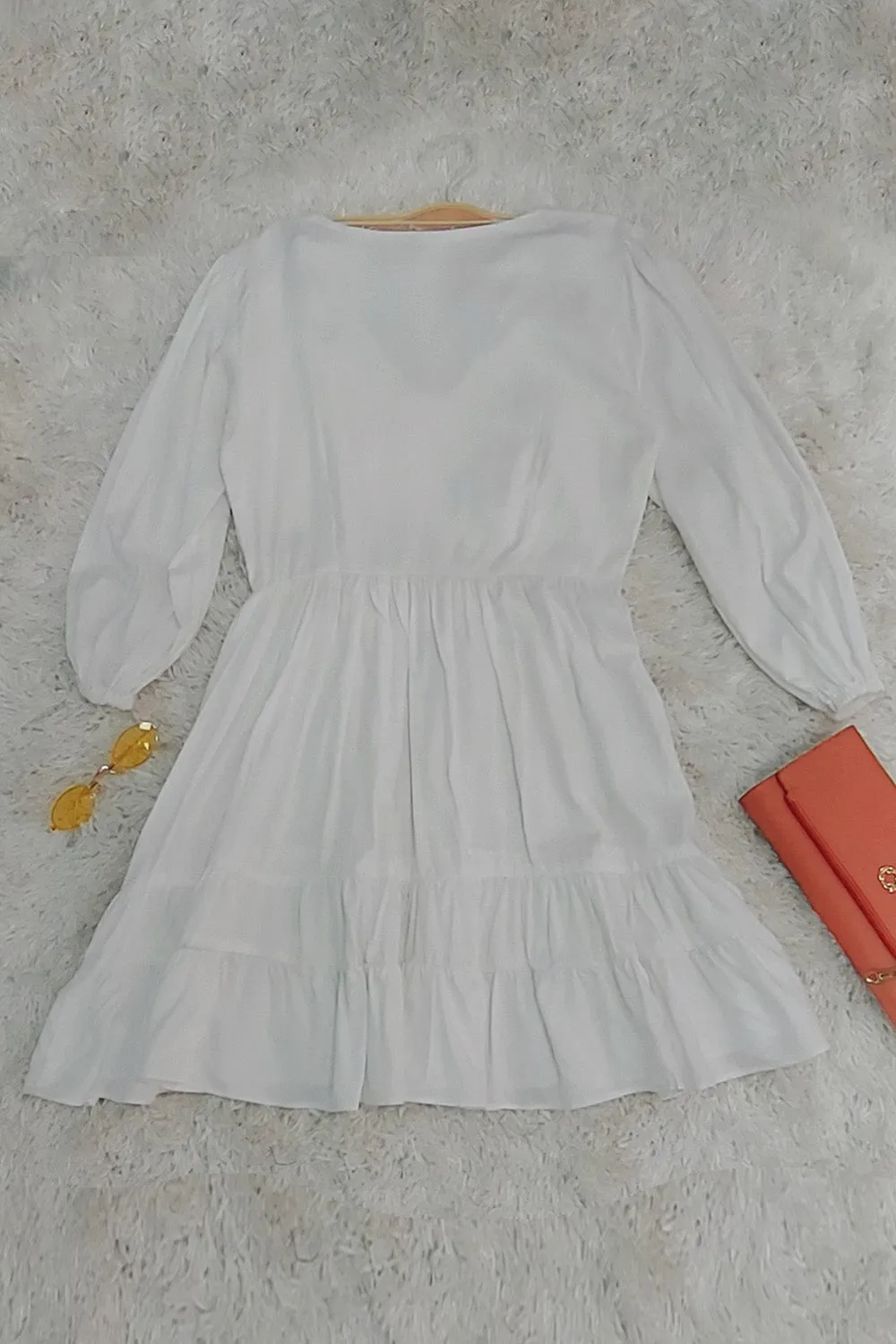 Plunge Neck Tiered Summer Dress