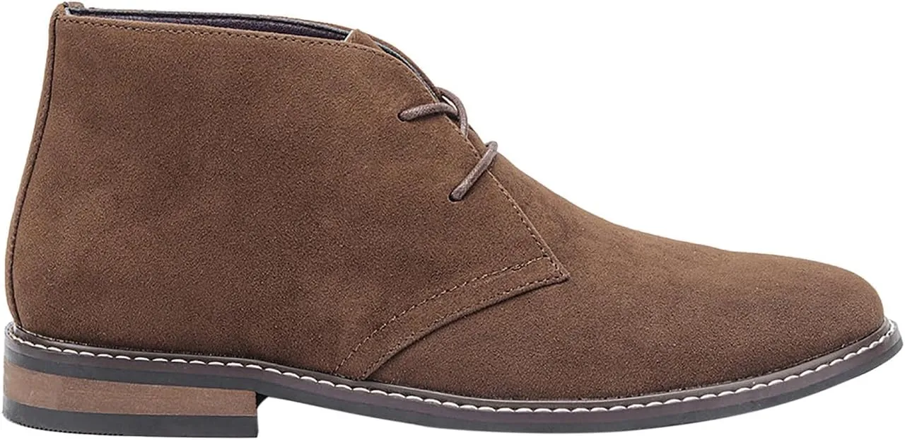 Santimon Chukka Boots Mens Casual Dress Suede Leather Prom Wedding Cowboy Boots Men's Fashion Formal Ankle Western Chelsea Boots