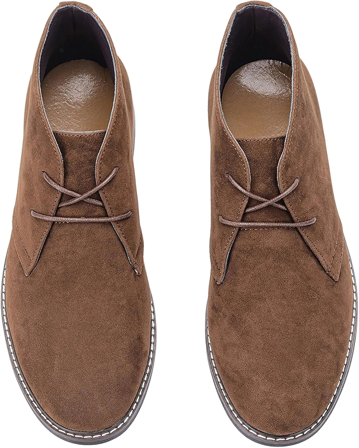 Santimon Chukka Boots Mens Casual Dress Suede Leather Prom Wedding Cowboy Boots Men's Fashion Formal Ankle Western Chelsea Boots