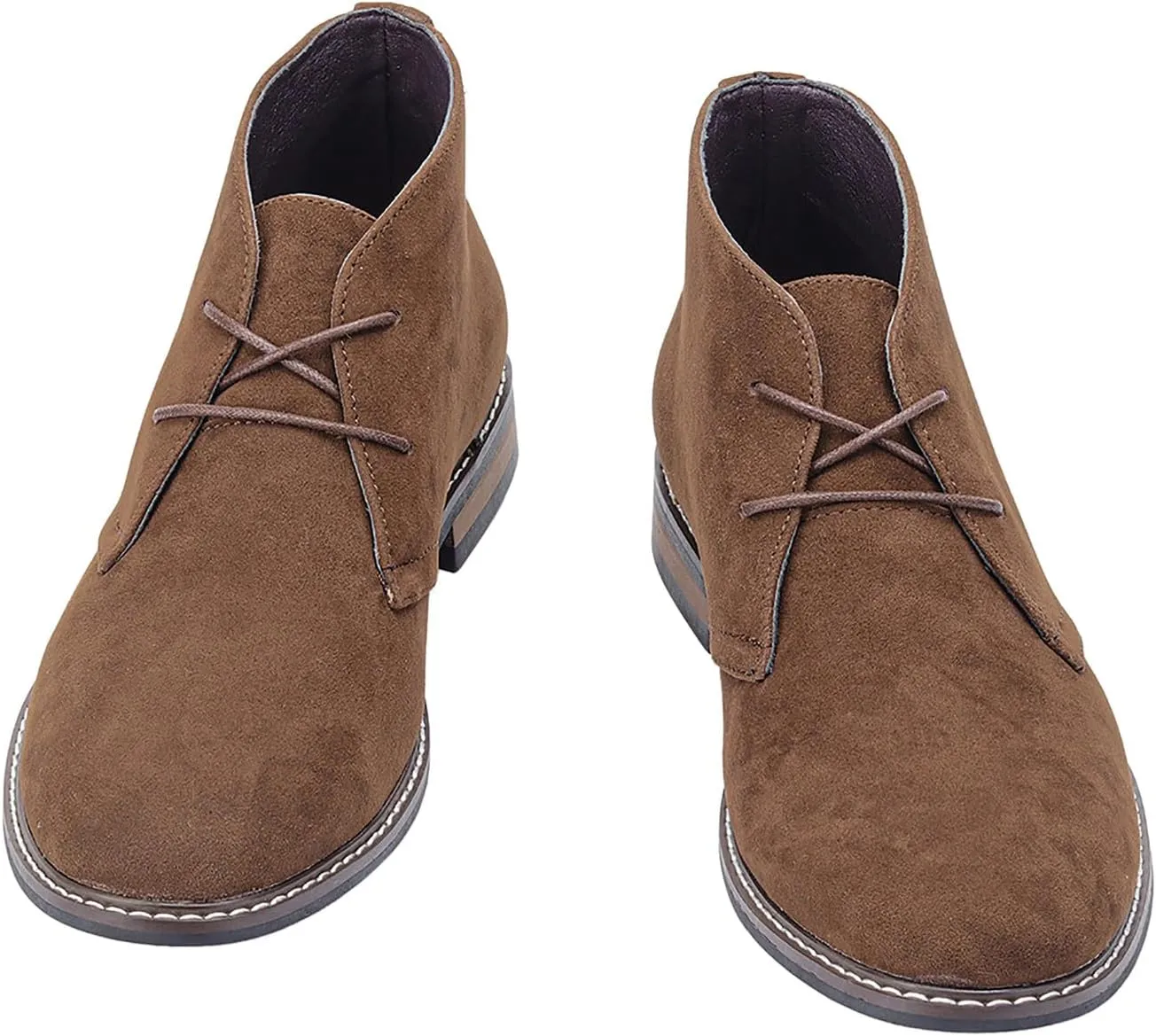 Santimon Chukka Boots Mens Casual Dress Suede Leather Prom Wedding Cowboy Boots Men's Fashion Formal Ankle Western Chelsea Boots