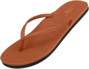 Unisex Men's Summer Women's Flip-Flops Slippers Beach Sandals Leisure Shoes Flip Flops for Women Yoga Mat (Brown, 35)