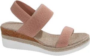 Wedge Sandals for Women Comfortable Orthopedic Slip On Platform Sandals Open Toe Slingback Elastic Ankle Strap Summer Walking Shoes for Summer And Daily Wear